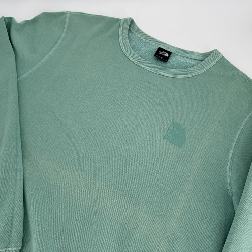 The North Face Men's Large Sea Green Crew Neck Sweater‎ Garment Dyed Pullover